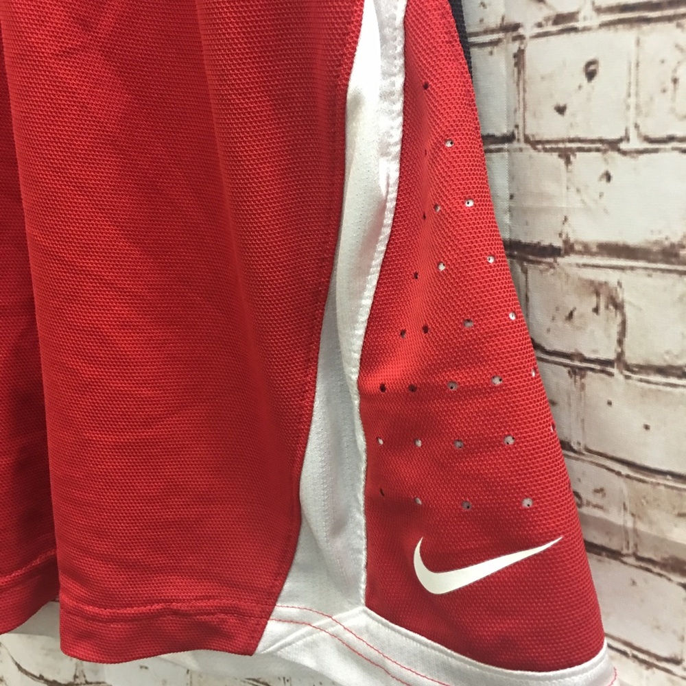 NIKE Elite DRI-FIT Red White Black Shorts Sz LG